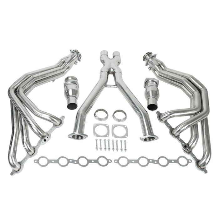 97-04 Chevy Corvette 5.7L V8 Long Tube Exhaust Manifold Header with X-Pipe