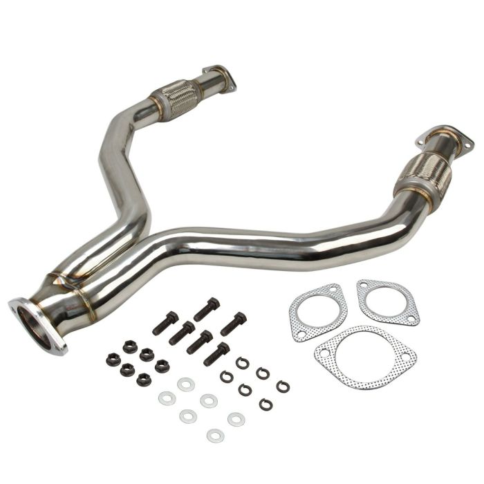 Y-Pipe Downpipe Exhaust for 09-16 Nissan 370Z 08-13 Infiniti G37 3.7L VQ37HR