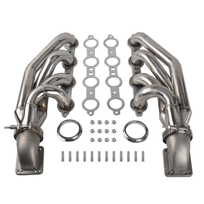 Shorty Exhaust Header w/Elbow for Chevy Pontiac LS1 LS6 LSX GM V8 T3 T4