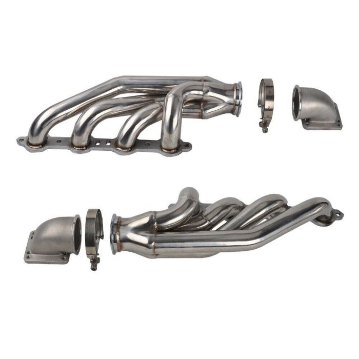 Shorty Exhaust Header w/Elbow for Chevy Pontiac LS1 LS6 LSX GM V8 T3 T4