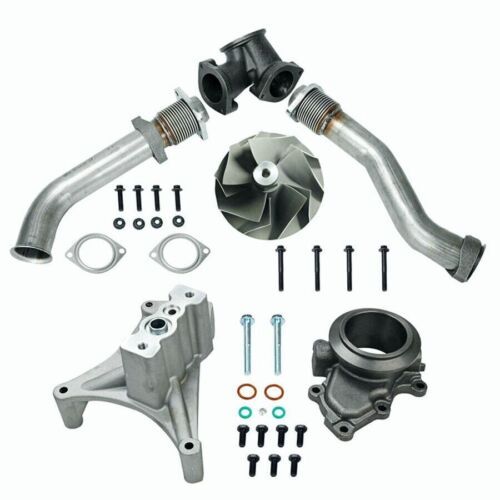 For 7.3L 99.5-03 Turbo Pedestal Ebp Valve Delete Upgraded 5+5 Wheel & Up Pipes